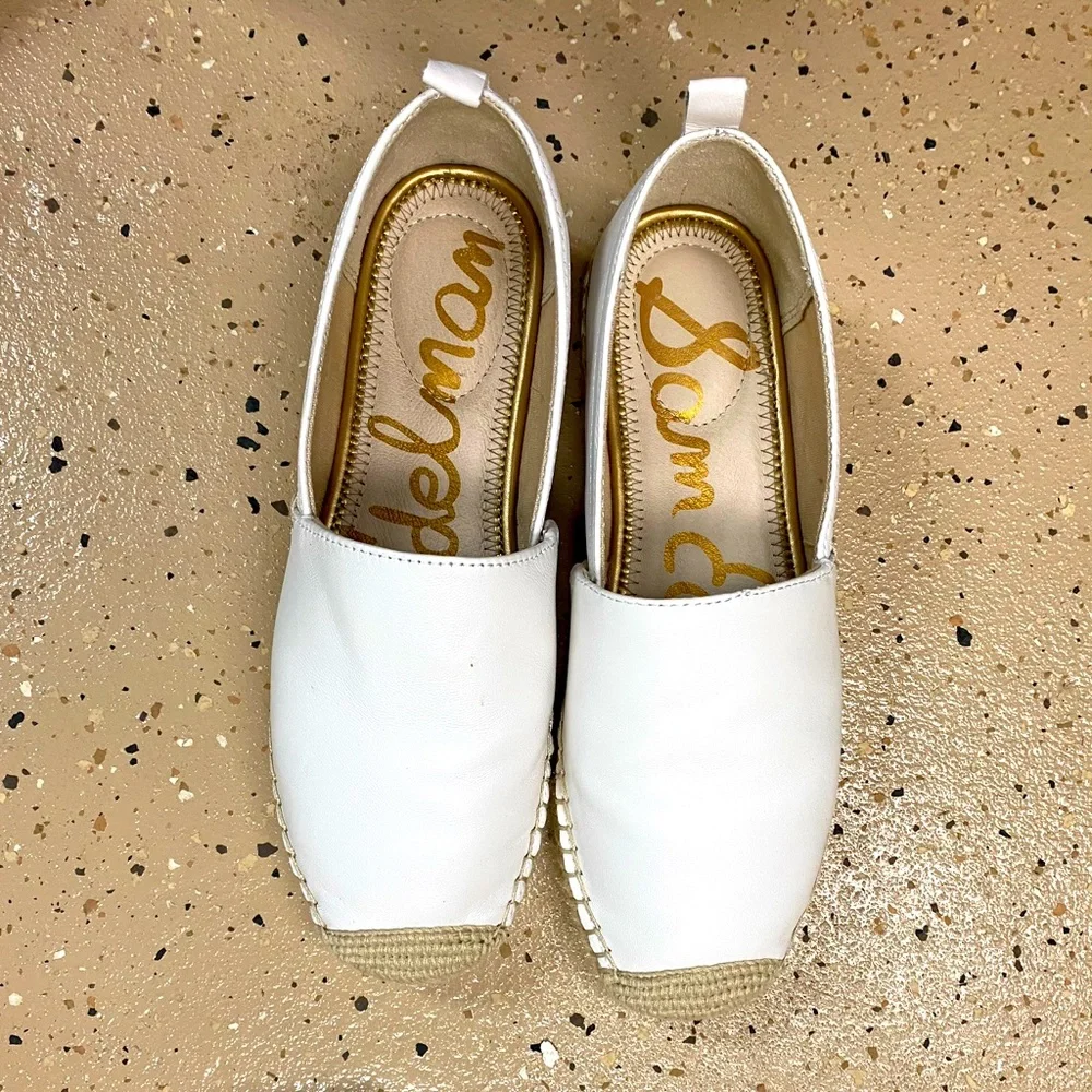 Sam Edelman White Espadrille Slip-On Flats brand new